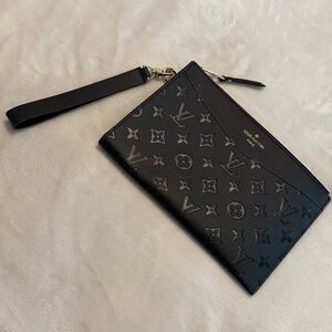 Louis Vuitton Black and Gray Monogram Pouch